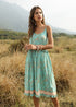 Boho Midi Dress With Ruffles